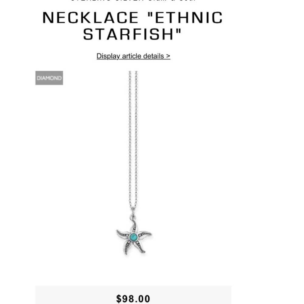 Diamond Starfish Necklace